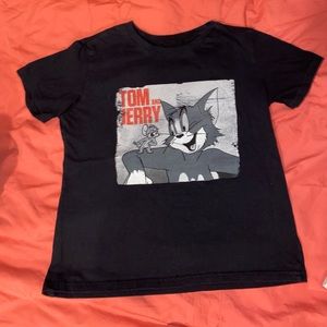 Tom and jerry semi cropped tee shirt
